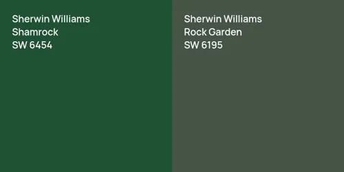 SW 6454 Shamrock vs SW 6195 Rock Garden