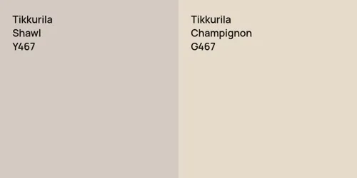 Y467 Shawl vs G467 Champignon