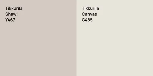 Y467 Shawl vs G485 Canvas