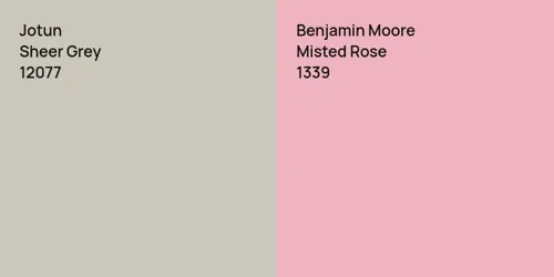 12077 Sheer Grey vs 1339 Misted Rose