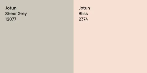 12077 Sheer Grey vs 2374 Bliss