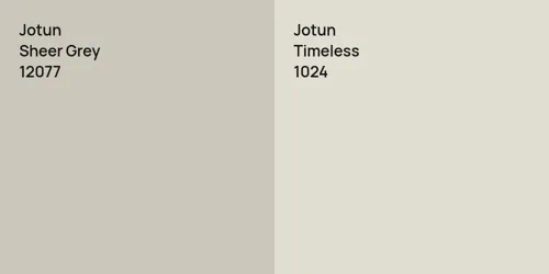 12077 Sheer Grey vs 1024 Timeless