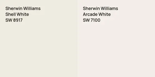 SW 8917 Shell White vs SW 7100 Arcade White