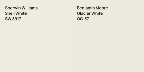 SW 8917 Shell White vs OC-37 Glacier White