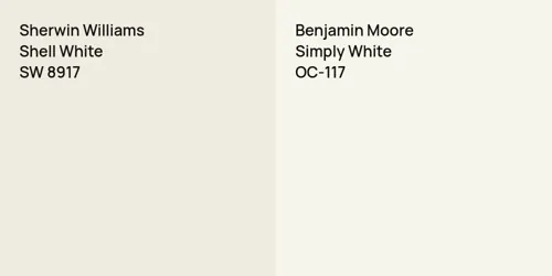 SW 8917 Shell White vs OC-117 Simply White