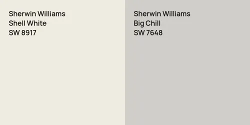 SW 8917 Shell White vs SW 7648 Big Chill