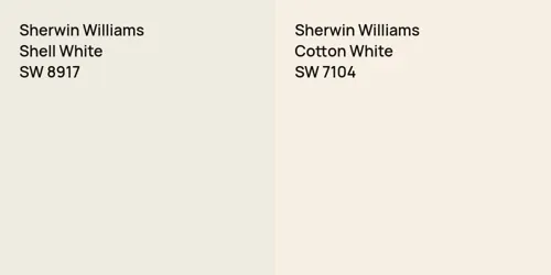 SW 8917 Shell White vs SW 7104 Cotton White