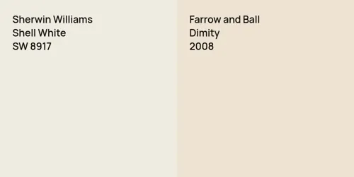 SW 8917 Shell White vs 2008 Dimity