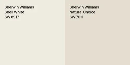 SW 8917 Shell White vs SW 7011 Natural Choice