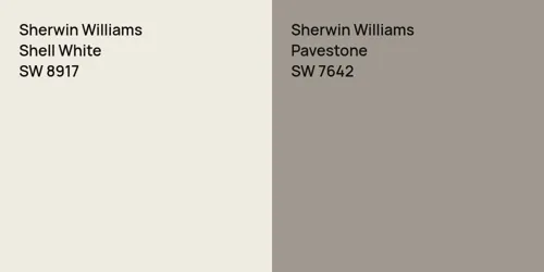 SW 8917 Shell White vs SW 7642 Pavestone