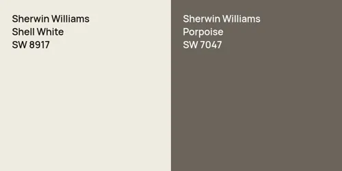 SW 8917 Shell White vs SW 7047 Porpoise