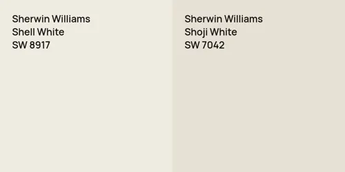 SW 8917 Shell White vs SW 7042 Shoji White