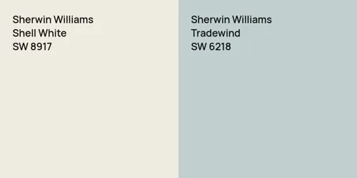 SW 8917 Shell White vs SW 6218 Tradewind