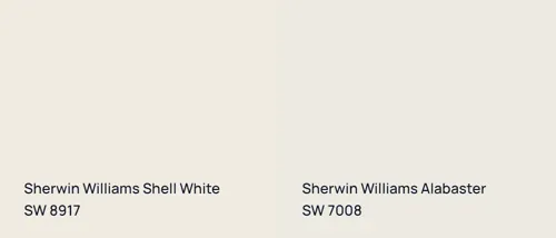 SW 8917 Shell White vs SW 7008 Alabaster