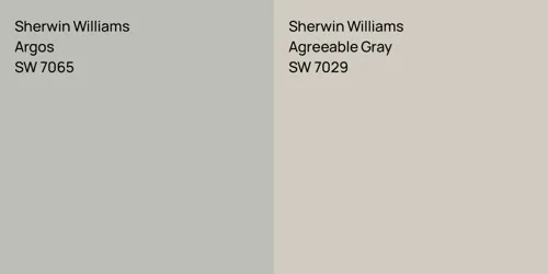 SW 7065 Argos vs SW 7029 Agreeable Gray