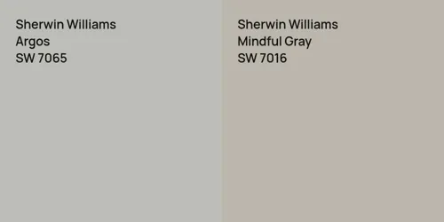 SW 7065 Argos vs SW 7016 Mindful Gray