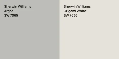 SW 7065 Argos vs SW 7636 Origami White