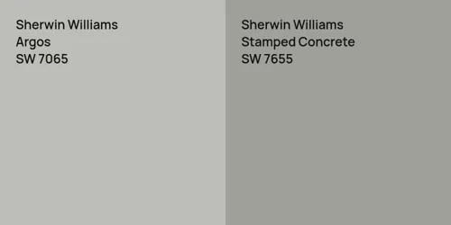 SW 7065 Argos vs SW 7655 Stamped Concrete