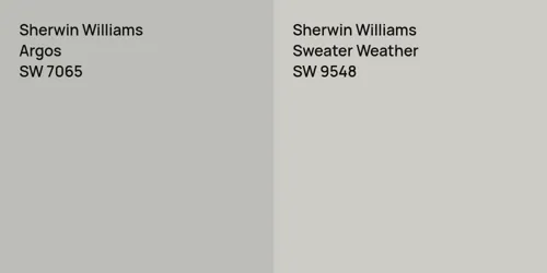 SW 7065 Argos vs SW 9548 Sweater Weather