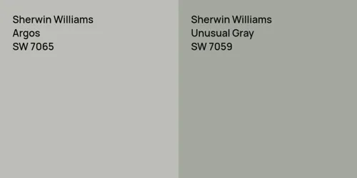 SW 7065 Argos vs SW 7059 Unusual Gray