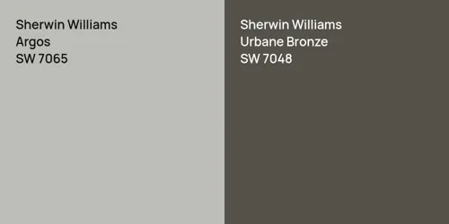 SW 7065 Argos vs SW 7048 Urbane Bronze