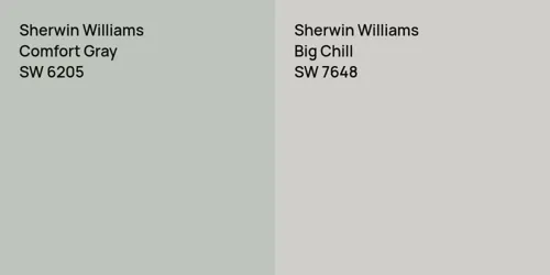 SW 6205 Comfort Gray vs SW 7648 Big Chill