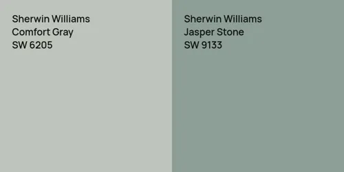 SW 6205 Comfort Gray vs SW 9133 Jasper Stone