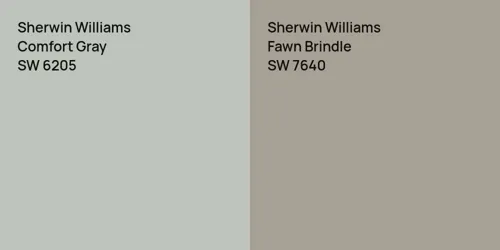 SW 6205 Comfort Gray vs SW 7640 Fawn Brindle