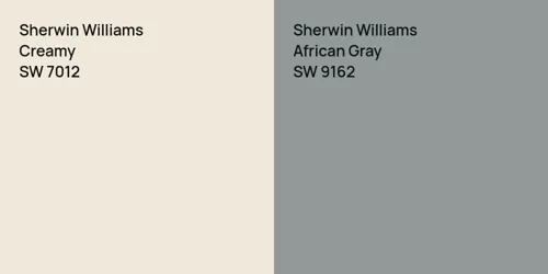 SW 7012 Creamy vs SW 9162 African Gray