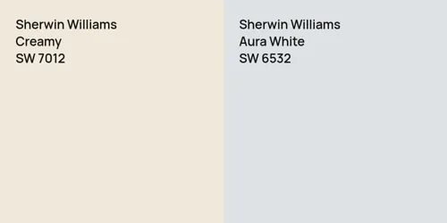 SW 7012 Creamy vs SW 6532 Aura White