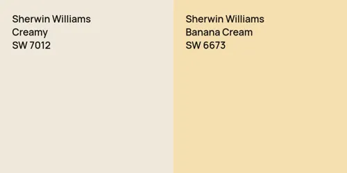 SW 7012 Creamy vs SW 6673 Banana Cream