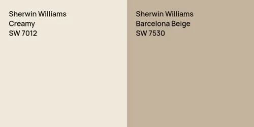 SW 7012 Creamy vs SW 7530 Barcelona Beige