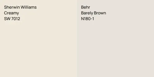 SW 7012 Creamy vs N180-1 Barely Brown