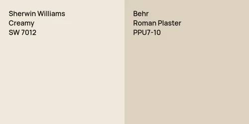 SW 7012 Creamy vs PPU7-10 Roman Plaster