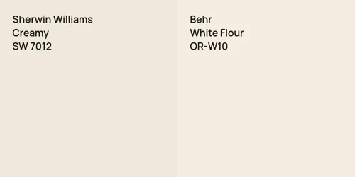 SW 7012 Creamy vs OR-W10 White Flour