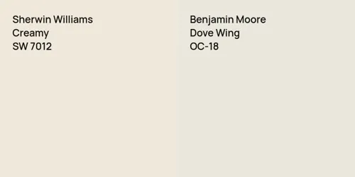 SW 7012 Creamy vs OC-18 Dove Wing