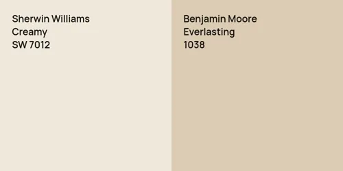 SW 7012 Creamy vs 1038 Everlasting