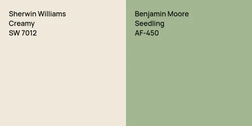 SW 7012 Creamy vs AF-450 Seedling