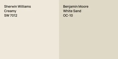 SW 7012 Creamy vs OC-10 White Sand