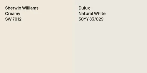 SW 7012 Creamy vs 50YY 83/029 Natural White