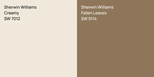 SW 7012 Creamy vs SW 9114 Fallen Leaves