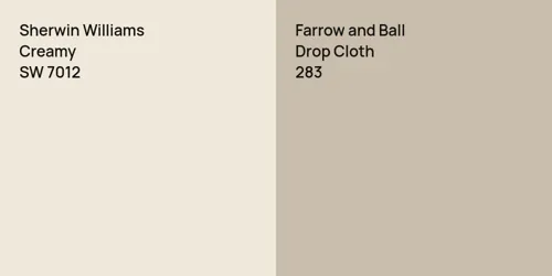 SW 7012 Creamy vs 283 Drop Cloth