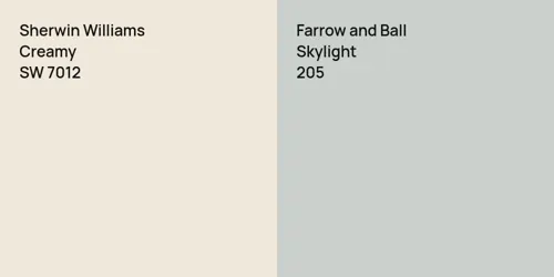 SW 7012 Creamy vs 205 Skylight