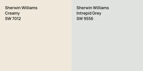 SW 7012 Creamy vs SW 9556 Intrepid Grey