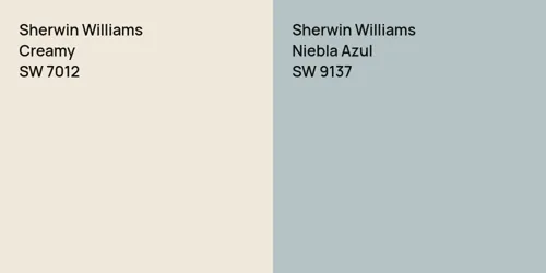 SW 7012 Creamy vs SW 9137 Niebla Azul