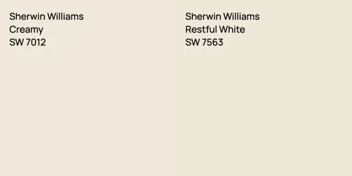 SW 7012 Creamy vs SW 7563 Restful White