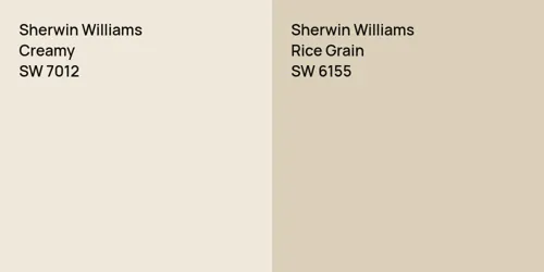 SW 7012 Creamy vs SW 6155 Rice Grain