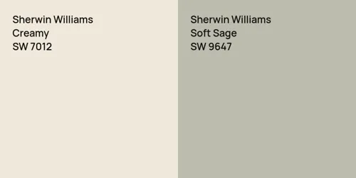 SW 7012 Creamy vs SW 9647 Soft Sage