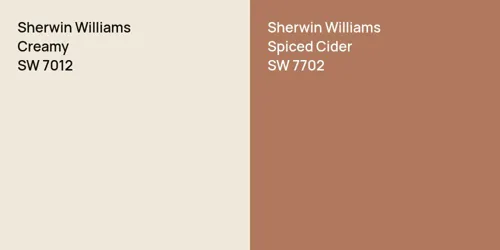 SW 7012 Creamy vs SW 7702 Spiced Cider