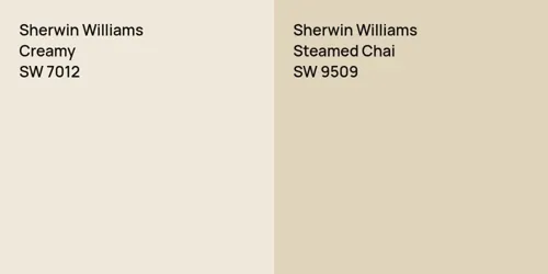 SW 7012 Creamy vs SW 9509 Steamed Chai